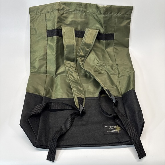 Adventures by Disney Green Backpack Waterproof Lining Drawstring Lightweight - Picture 2 of 8